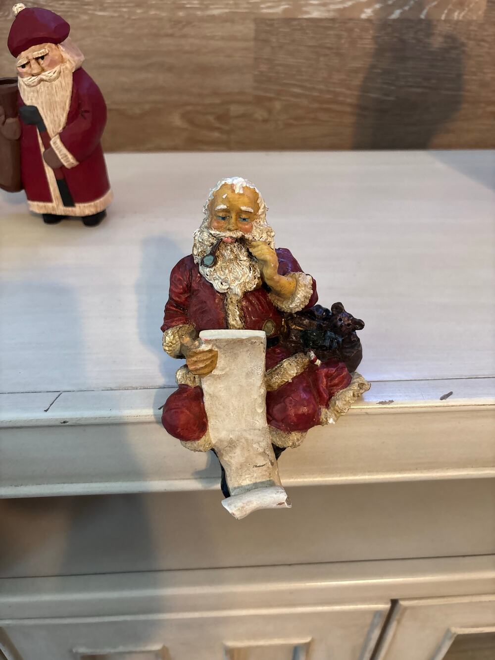 Santa Claus Stocking Hanger Checking His List